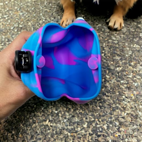 SparkDog Collars K9 Snack Sack Clip On Silicone Dog Training Treat Pouch com Fecho Magnético, Dog Tr