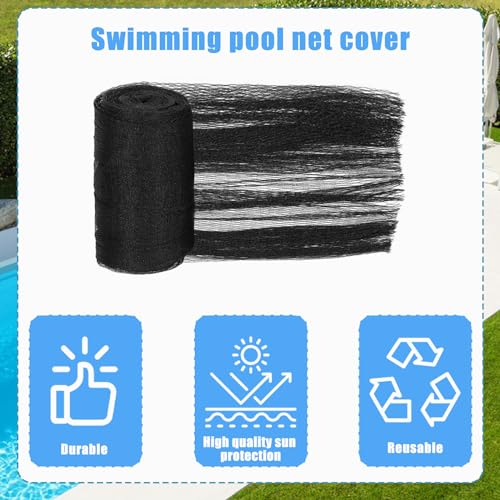 Malla para piscina rectangular 23x42.5 pies negra miniatura 4