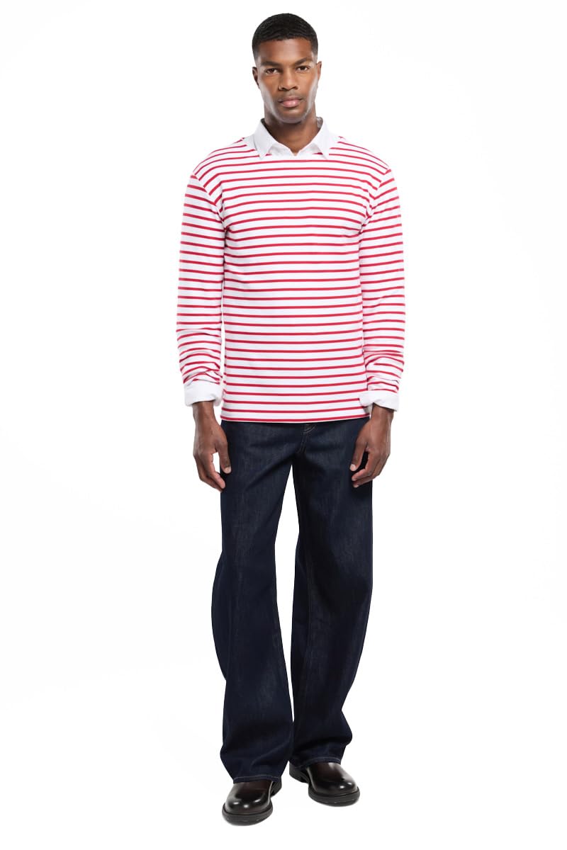 Armor Lux Heavyweight Cotton Sailor, White/Emerald, M