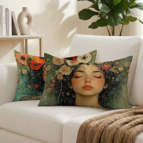 Housse coussin exterieur 40x80 rectangulaire lin canape decoration - 2