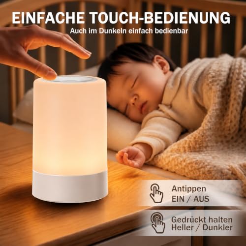 G Keni Nachtlicht Kinder, Stilllicht Dimmbar mit Speicherfunktion – Ansicht 3
