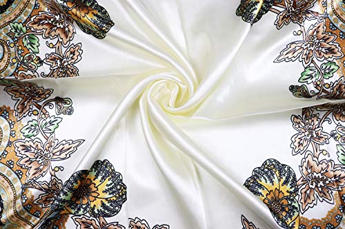 Image of Women's 35 inch Satin Square Silk Like Hair Scarves and Wraps Headscarf for Sleeping | Silk Feel Neckerchief, Hair Scarf, Fashion Bandana, Headscarf, Headband, Hair Wrap Sleeping, Daily Fashion Styling
