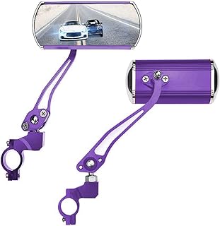 Bike Mirrors Handlebar Rearview Mirror, Bicycle Mirrors for Handlebars 2 pack, Bike Mirrors for Handlebar for Electric Bike, Mountain Bike, and Fixed Gear Bike (purple)