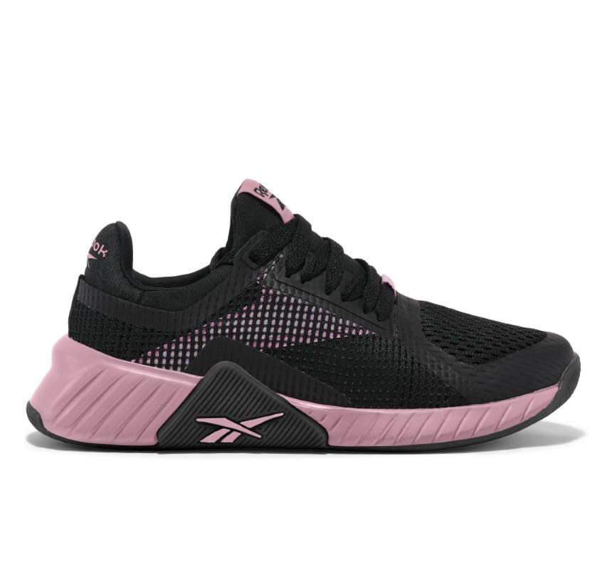 Reebok Tenis Flip Charge para Mujer, Negro/Rosa Polvoriento, 38.5 EU