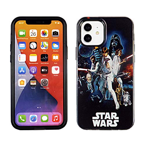Caseternity Pc+Tpu Dual Layer Case Compatible With Iphone 12 Mini 5.4 Inch Slim Fit Cover Iphone 12 Mini Star Original Characters Luke Skywalker Han Solo Leia Princess #TOP6