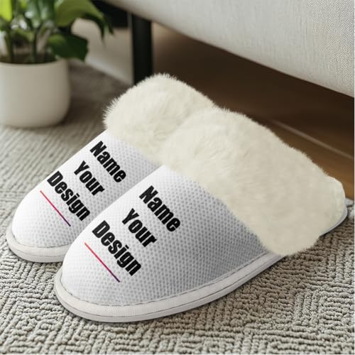 Custom Plush Slipper Womans Mans Sherpa Slippers Flip Flop Comfortable Fuzzy Shoes3