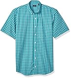 Arrow Men's Big and Tall Short Sleeve Hamilton Poplin Plaid Shirt