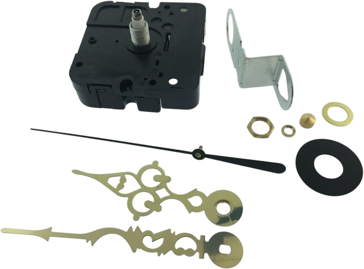 Replacement Part for Takane Battery Clock Movement with Gold Hands 5/8" Shaft fits 1/4" Dial DIY Clock Kit Making Supplies for Crafts Precision Tool Hardware Components