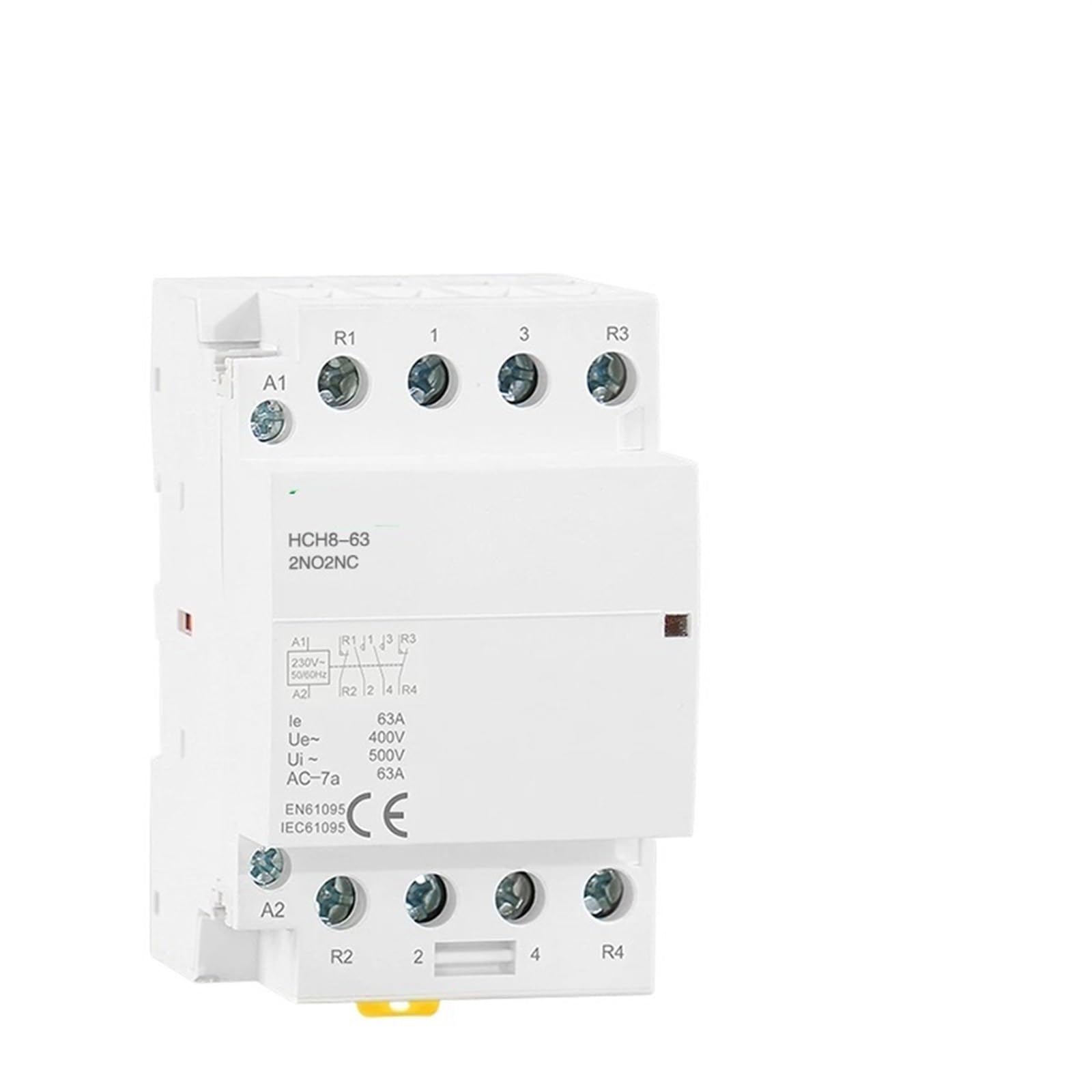 Contacteur modulaire HCH8-63 4P 63A 2NO2NC AC230V rail DIN relais inverseur domotique maison
