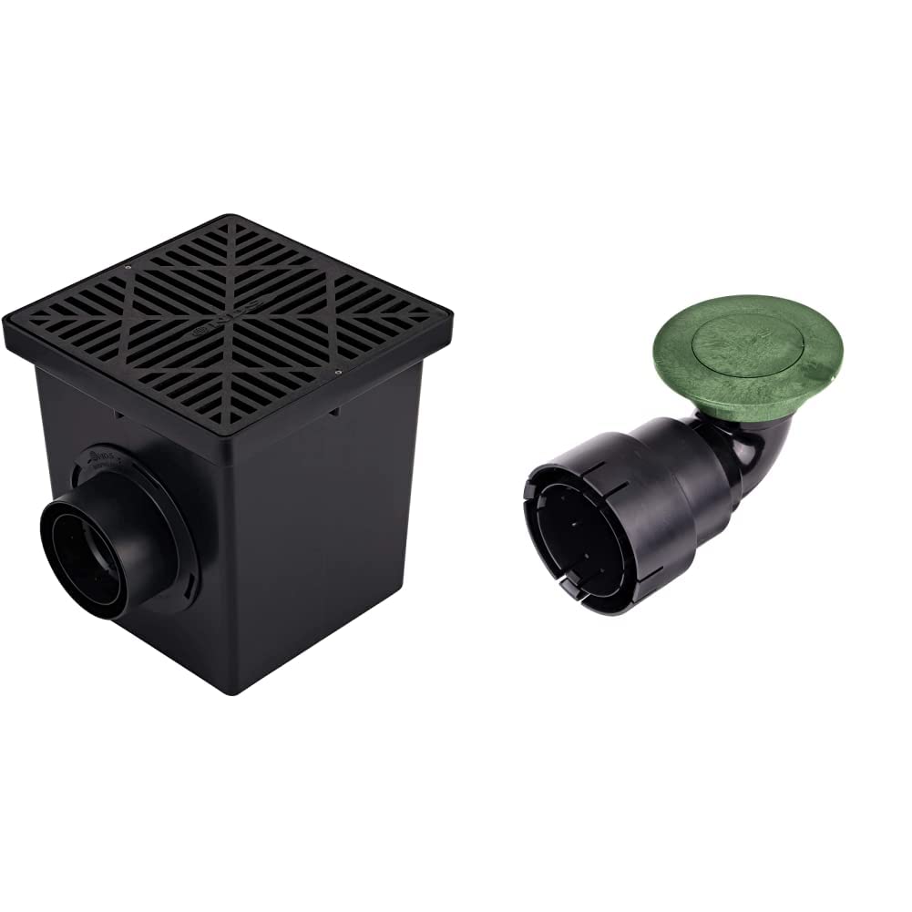 NDS 1200BKITRTL1PK Square Kit with Catch Basin and NDS 430 Pop-Up Drainage Emitter