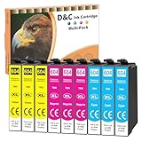 D&C 604XL Druckerpatronen kompatibel mit Epson 604 XL Patronen für Expression Home XP-2205 XP-2200 XP-3205 XP-3200 XP-4200 XP-4205, WF-2910 WF-2930 WF-2935 WF-2950 (3 Cyan, 3 Magenta, 3 Gelb)