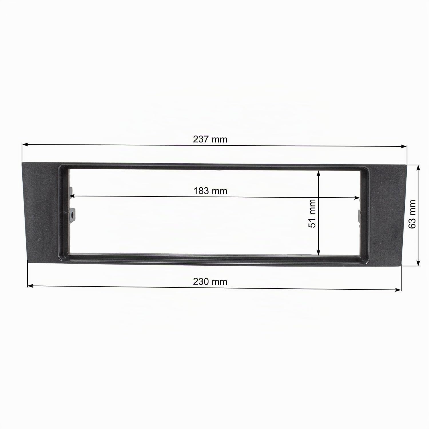 tomzz Audio 2403-028 Cadre de Radio Compatible avec Audi A3 A3 Sportback 8P 8PA Noir avec Adaptateur système Actif ISO Adaptateur d'antenne Alimentation fantôme DIN ISO