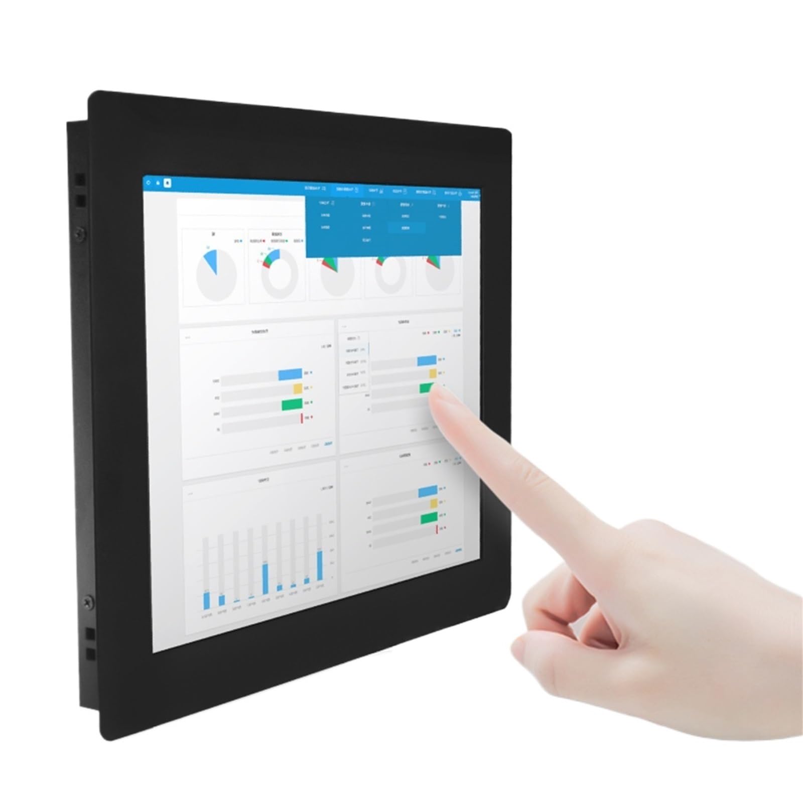 1 monitor for computer industriale integrato da 10" 12 15 17 pollici con display touch screen resistivo e interfaccia DVI(17 inch DVI USB)