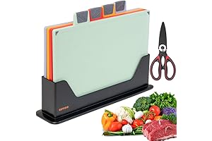 4pcs Cutting Boards for Kitchen - Plastic Cutting Boards and Chopping Board...