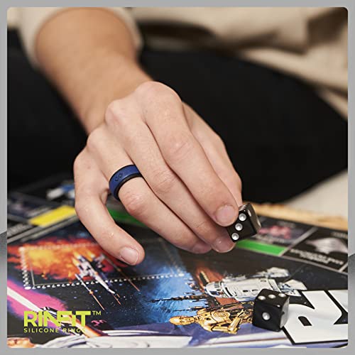 Rinfit Matching Silicone Rings for Couples - Silicone Wedding Bands Sets for Him and Her - His and Hers Ring Sets Black/Red - Patented Design4