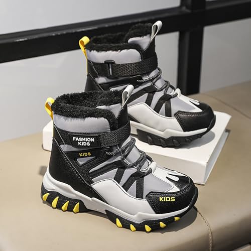 IWIHMIV Toddler Snow Boots Boys Girls Warm Boot Non Slip Warm Outdoor Hiking Shoes Winter Boots High Top Sports Snow Boots3