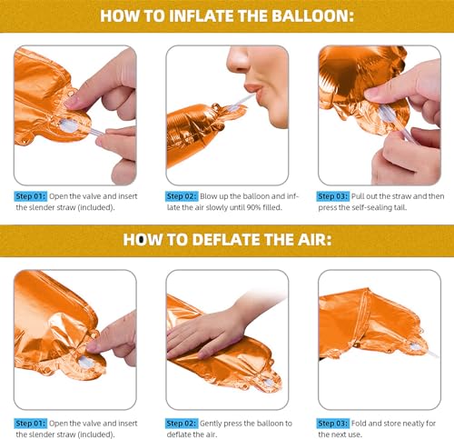 Image of Happy Birthday Balloon Banner Custom Phrase Balloons letter 16 inch Personalized Alphabet Letters Foil Mylar Balloons (Orange)