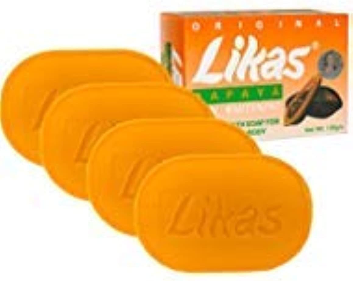 LikasPapaya Skin Whitening Herbal Soap, 135g - 4 Bars