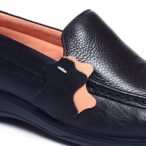 Image of Zoom Shoes Leather Shoes for Men | Super Comfortable with Cushioned Insole Formal /Loafer Shoes for Adult A-1241