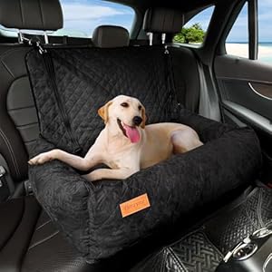 Dog Car Seat Pet Booster Car Seat for Mid/Large Dogs, Dog Car Seat is Safe and Comfortable, and can be Disassembled for Easy Cleaning, Comfy Ultra Soft Car Travel Bed (Black Soft Medium Dog Car Seat) Dog Car Seat Pet Booster Car Seat for MidLarge Dogs Dog Car Seat is Safe and Comfortable and can be Disassembled for Easy Cleaning Comfy Ultra Soft Car Travel Bed Black Soft Medium Dog Car Seat