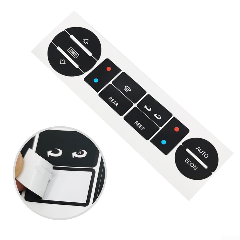 Autocollant pour bouton Clima T5 pour T6 pour réparation avec motif noir et blanc