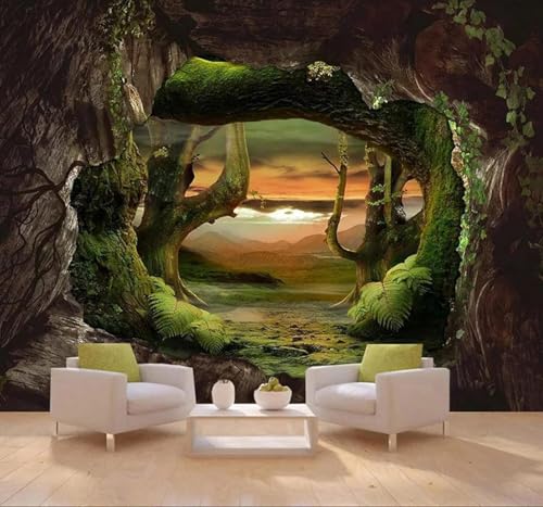 Papier peint 3D effet relief de pierre avec isolation visuelle murale - 2