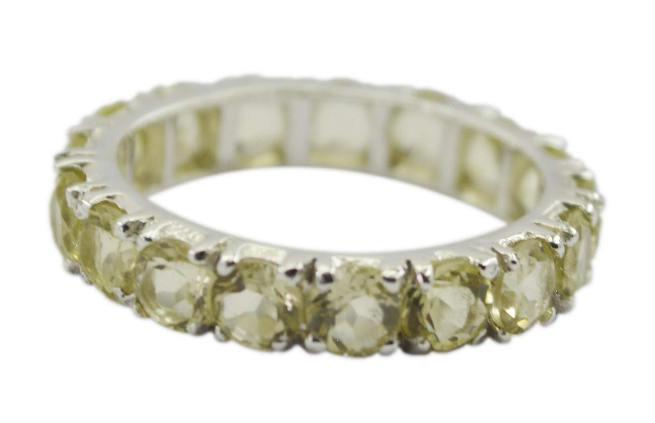 Bague en quartz citron véritable en argent, le cadeau idéal
