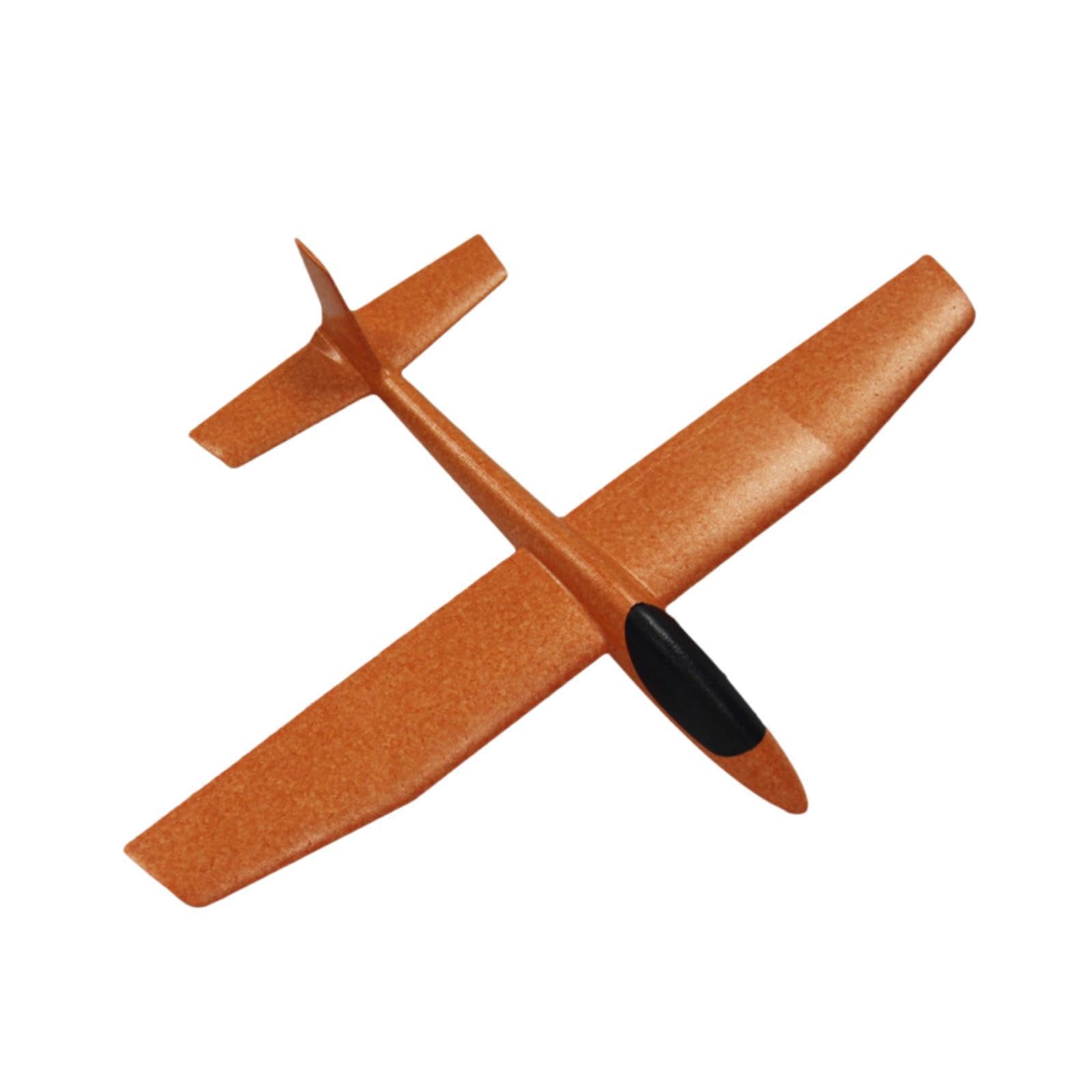 Avión de Juguete para Lanzar, Planeador de Juguete para Niños, Modelo de Avión de Juguete Grueso para Mano para Niños Principiantes, Naranja