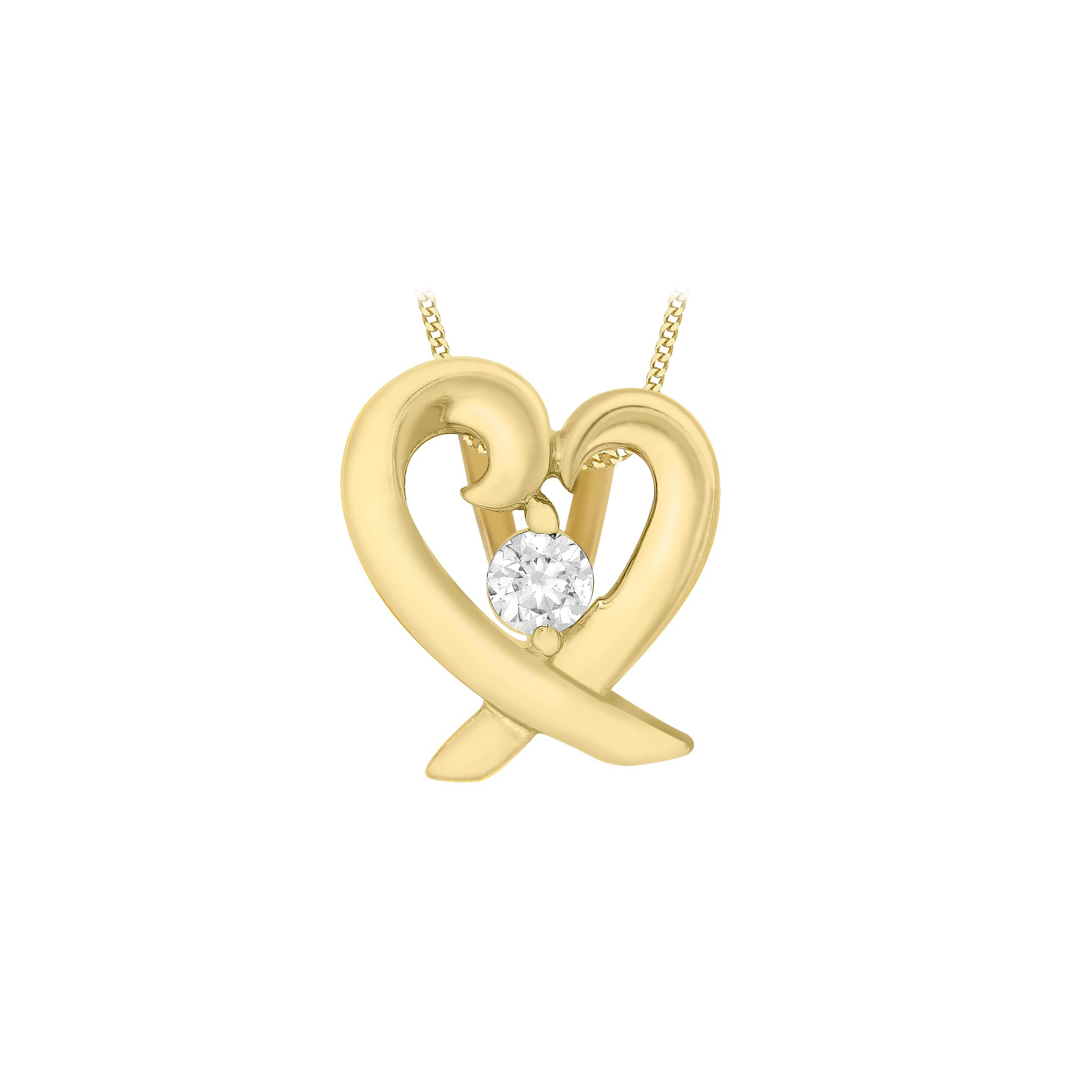 Carissima Collar de mujer con oro amarillo de 9 quilates (375/1000), circonita, 46 cm