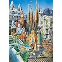 Puzzle para adultos, 1000 piezas, obras de Gaudí en Barcelona,