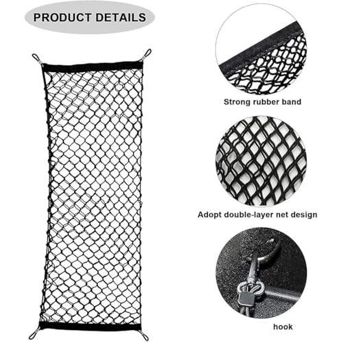 Filet de coffre de voiture 90/110 cm robuste en maille extensible