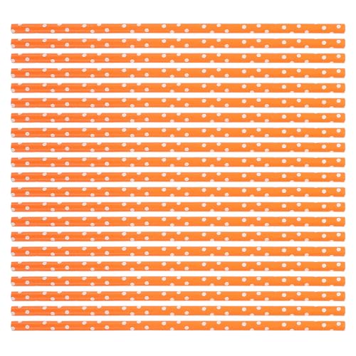 Operitacx 100 pitillos de papel biodegradables naranja y blanco miniatura 1