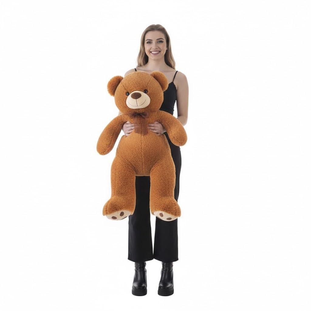 Creaciones Llopis - Oso de Peluche Gigante 100 cm Altura – Peluche XXL Súper Suave – Diferentes Modelos. (Oso Marrón) - 3
