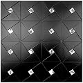 Vamos Tile Peel and Stick Backsplash Tile - Metal Tile Stick on Backsplash for Kitchen and Bathroom Black Windmill Puzzle Glass Mixed Self Adhesive Mosaic Tiles(12"x12"x10 Sheets)