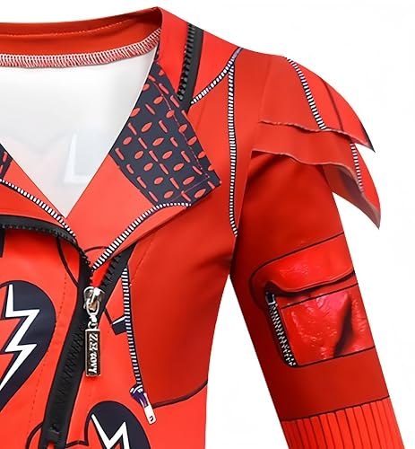 Disfraz completo vestido rojo niñas 4-14 años con peluca miniatura 6