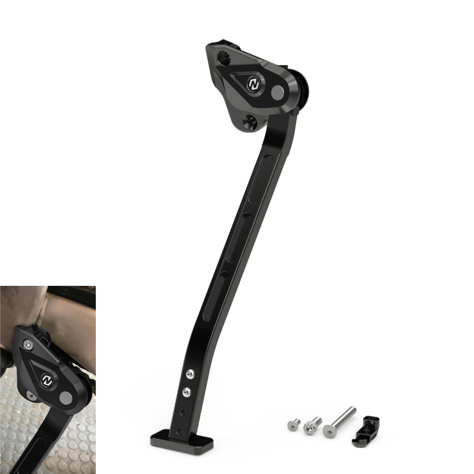 Amazon.com: NICECNC Black Adjustable Kickstand Side Stand Aluminum