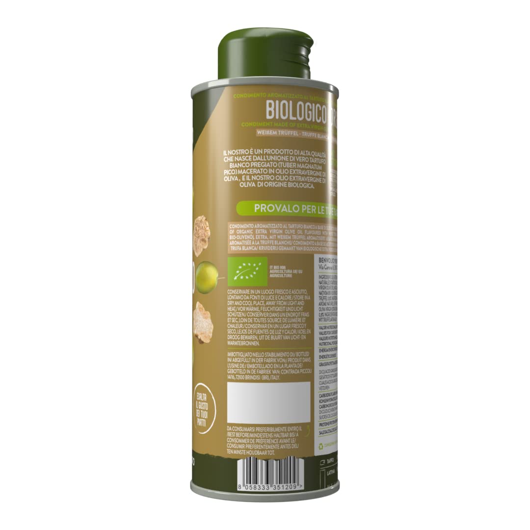 BENVOLIO - Huiles d'liOve Extra Vierges Aromatisées Biologiques | 250 ml | (Truffe blanche) - 2