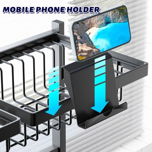 Adbiu Over The Sink Dish Drying Rack (Expandable Height And Length) Snap-On Design 2 Tier Large Dish Rack thumb #2
