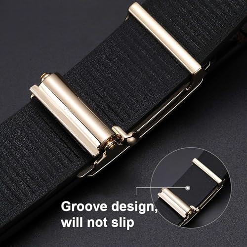 Men's Belt Leather Click Groove Belt Crocodile Designer Dress Casual4