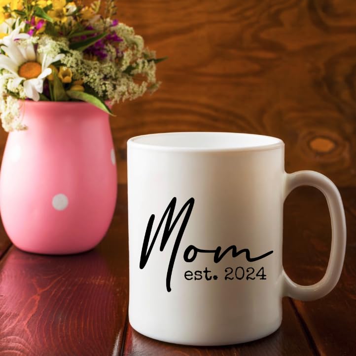 Miniatura 9 de Regalo de embarazo Est 2024  Regalos para nuevos padres  Juego de tazas de 11 onzas  Mameluco (0-3M)  Set de regalo para mamá y papá para padres