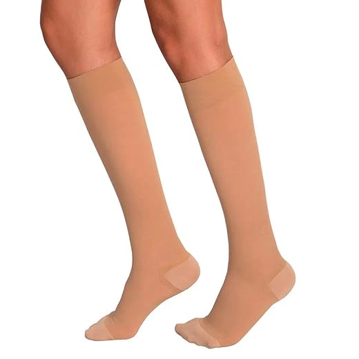 Meia Venosan 3/4 6000 Média Compressão Ponteira Fechada (20-30 mmhg) BG-Bege M