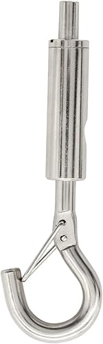 Miniatura 5 de Paquete de 4 ganchos portátiles de metal y tensores de ojo para guía de cables de acero inoxidable, accesorios de suspensión colgante de luz (3.150