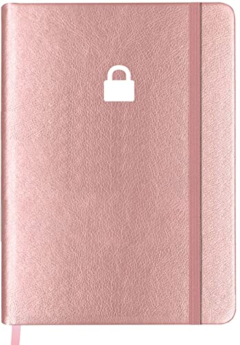 Hardcover-Passwortbuch mit alphabetischen Registerkarten - Internet-Passwort-Halterbuch, 13 x 18 cm Passwort-Notizbuch für Büro oder Zuhause, Rose Cover