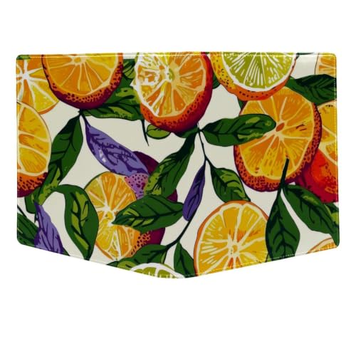 Protector de piel sintética reutilizable para libros grandes Cute Lemon 4