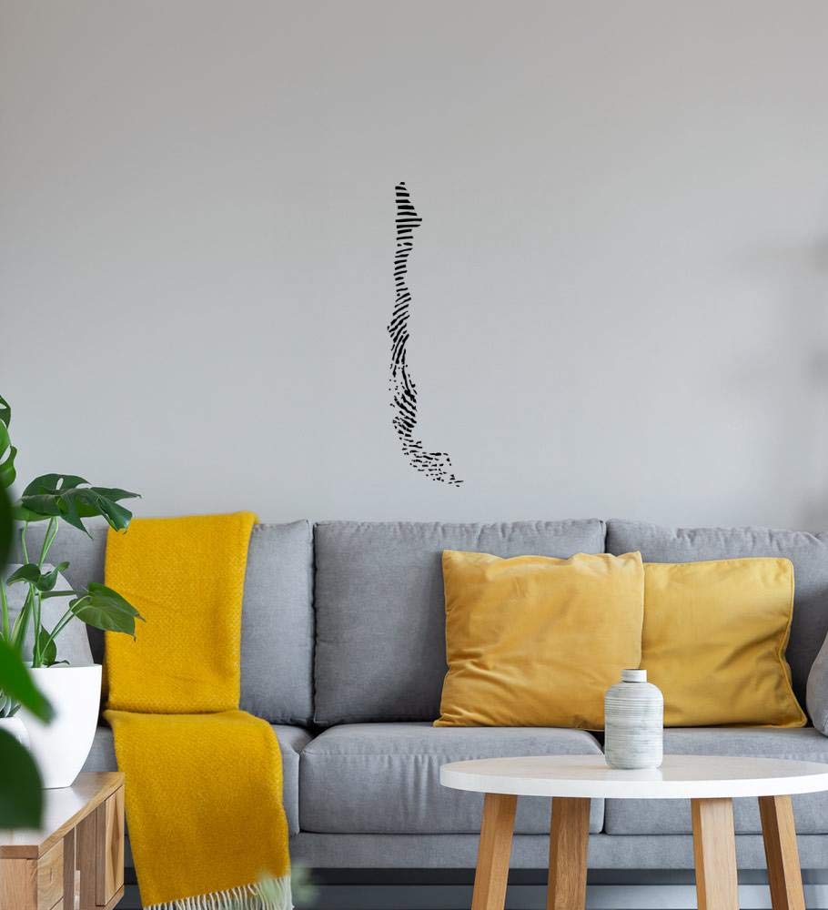 de - Adhesivo decorativo para pared (45 x 180 cm), diseño de huellas dactilares