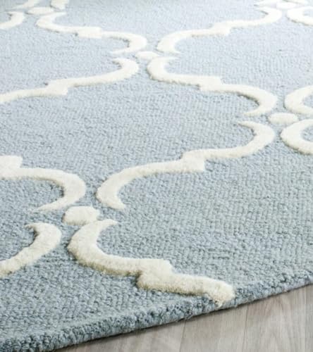 Image of Sifa Carpet Modern Round Area Rug - Hand-Tufted with 100% NZ Wool, Thick & Soft Circular Carpet for Living & Dining Room, Weight -10 Pund, Size-4x4 Feet (48x48 Inch Round)