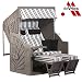 Produktbild Vries de BEIDSEITIG DURCHGEFLOCHTEN - Devries STRANDKORB Pure Comfort XL KISSENAUSSTATTUNG Grey Dessin 413