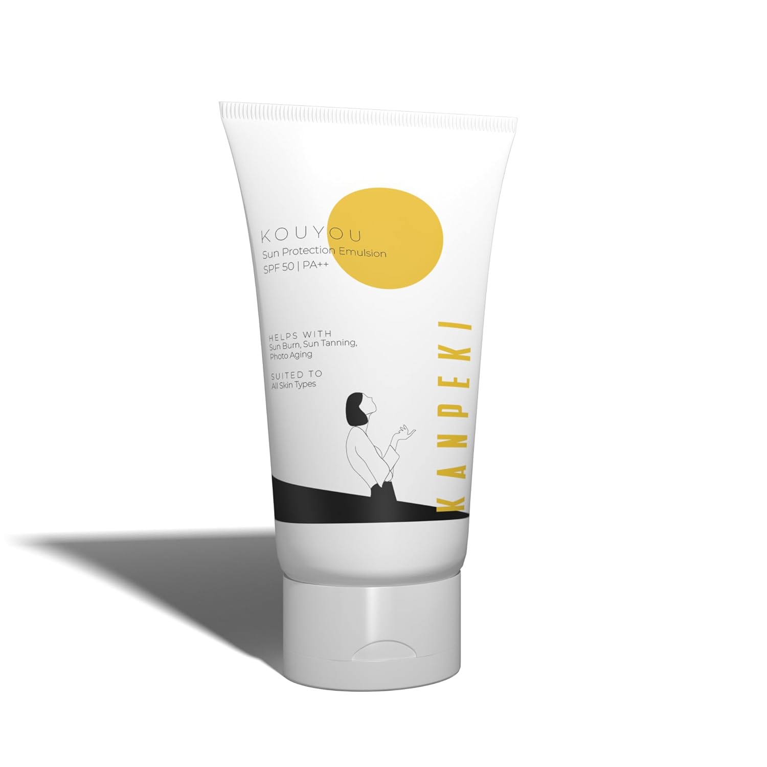 Kanpeki Kouyou Sun Protection Emulsion SPF 50 with Tint for Uneven Skin