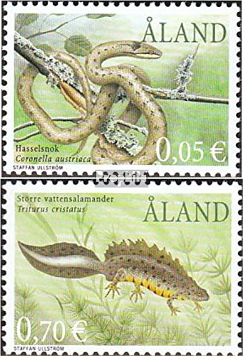 Prophila Collection Finlandia - Aland 199-200 (Completa Edizione) 2002 Rare Anfibi e Rettili (Francobolli per i Collezionisti) Anfibi / rettili / Dinosauro
