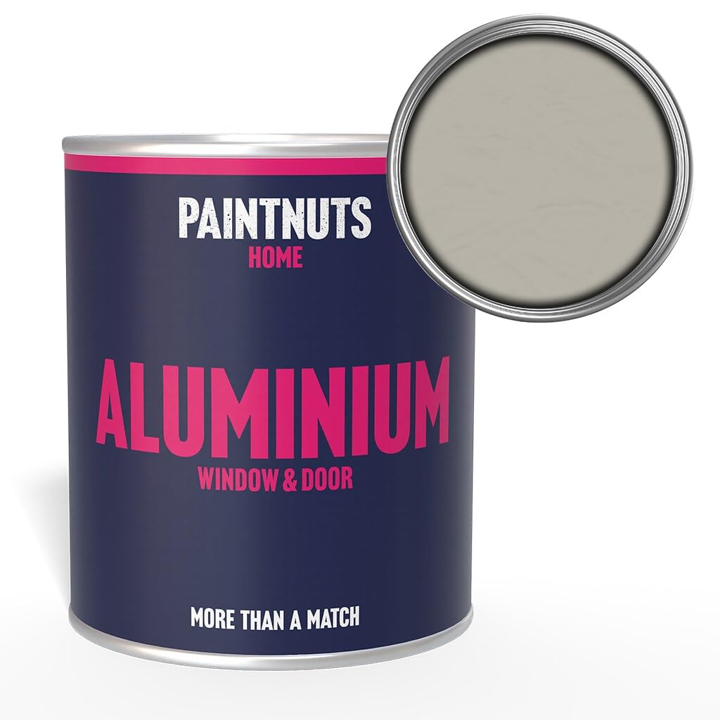 Paintnuts Silk Grey Aluminium Window & Door Paint - Ral-7044 - Matt 1 Litre Tin